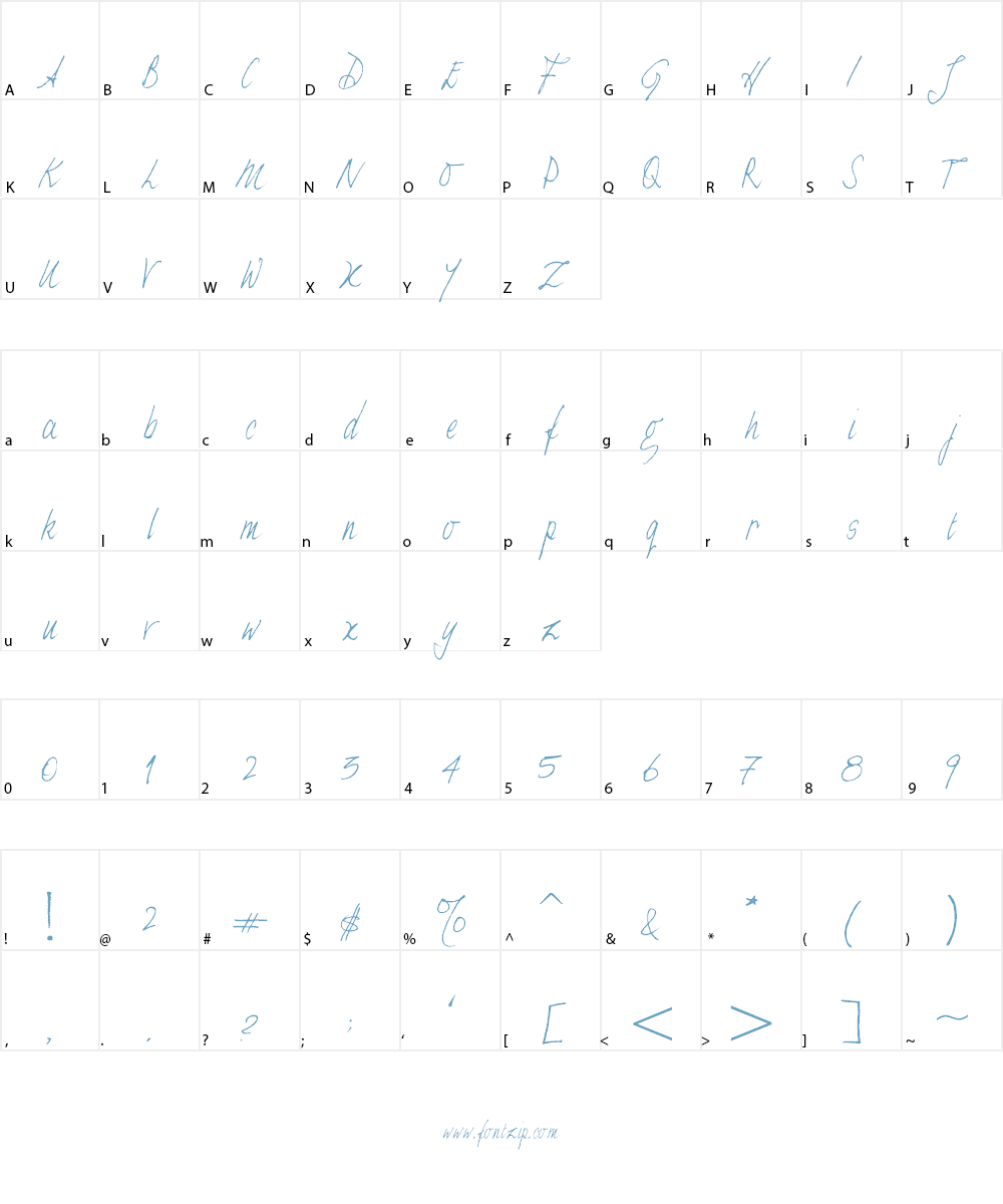 Alternika Millenium Font Character